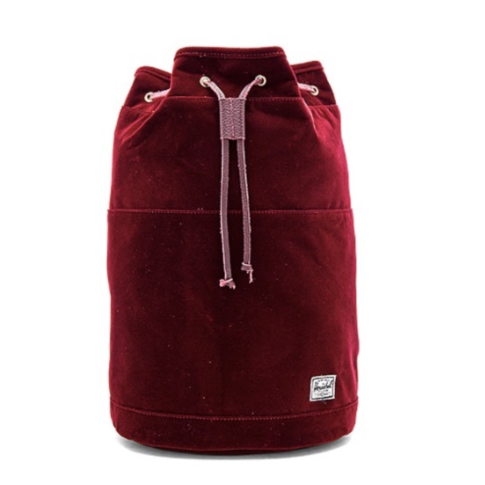 Herschel Supply Co Drawstring Velvet Backpack